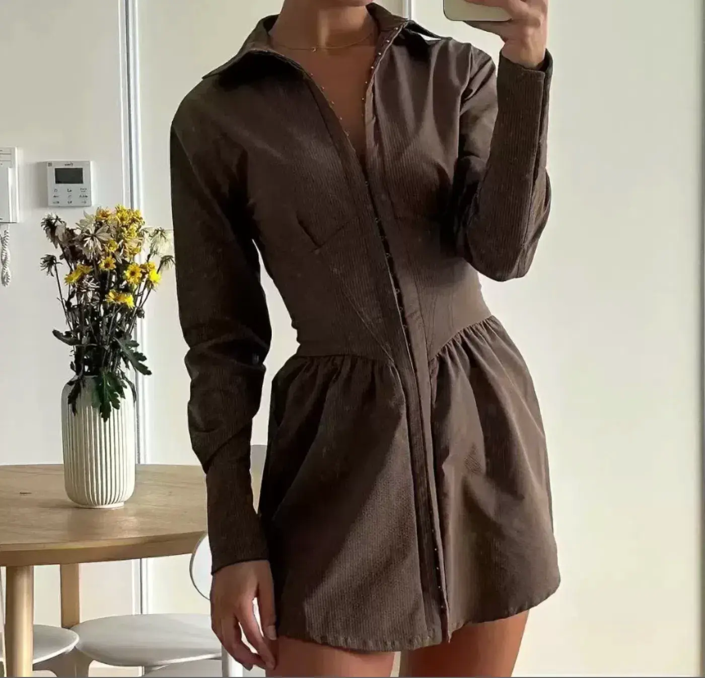 Sovere Reminisce Corset Dress- Brown- Size 8 - Image 3