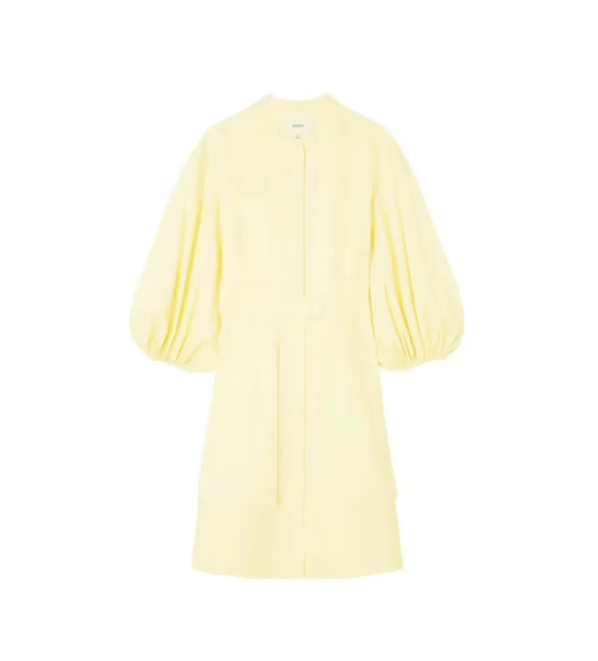 Oroton Cotton-Linen Full Sleeve Sorbet Yellow Dress Size 10 - Image 4