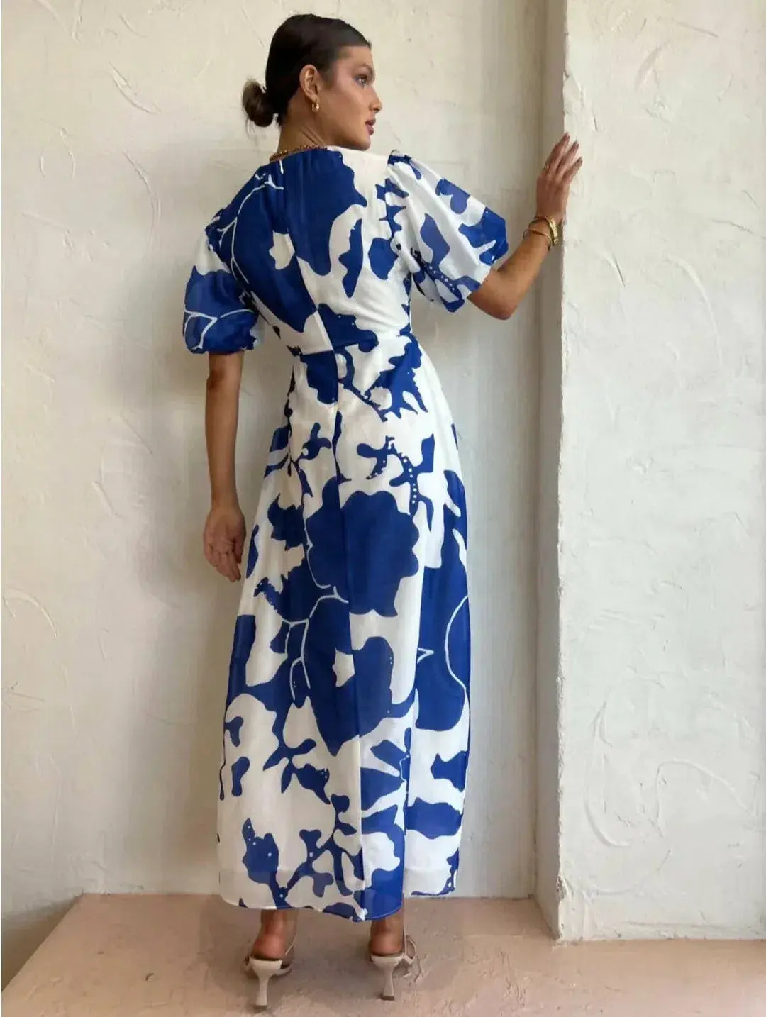 Sir the Label Vivi Puff Sleeve Maxi Dress Print Size 0/AU 6 - Image 3