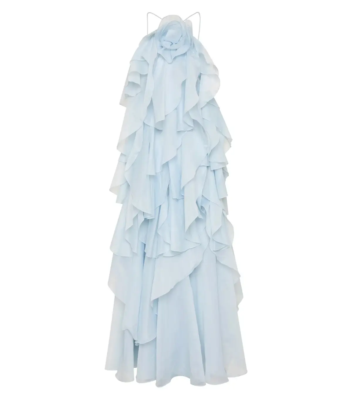 Aje Pandorea Layered Maxi Dress in Silver Blue Size AU 8 - Image 5