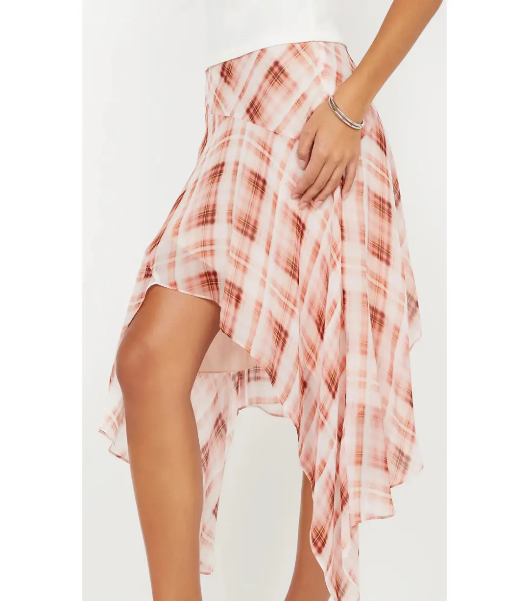 Bec & Bridge Lolita Asym Skirt in Check Size AU 10  for rent on The Volte - main image