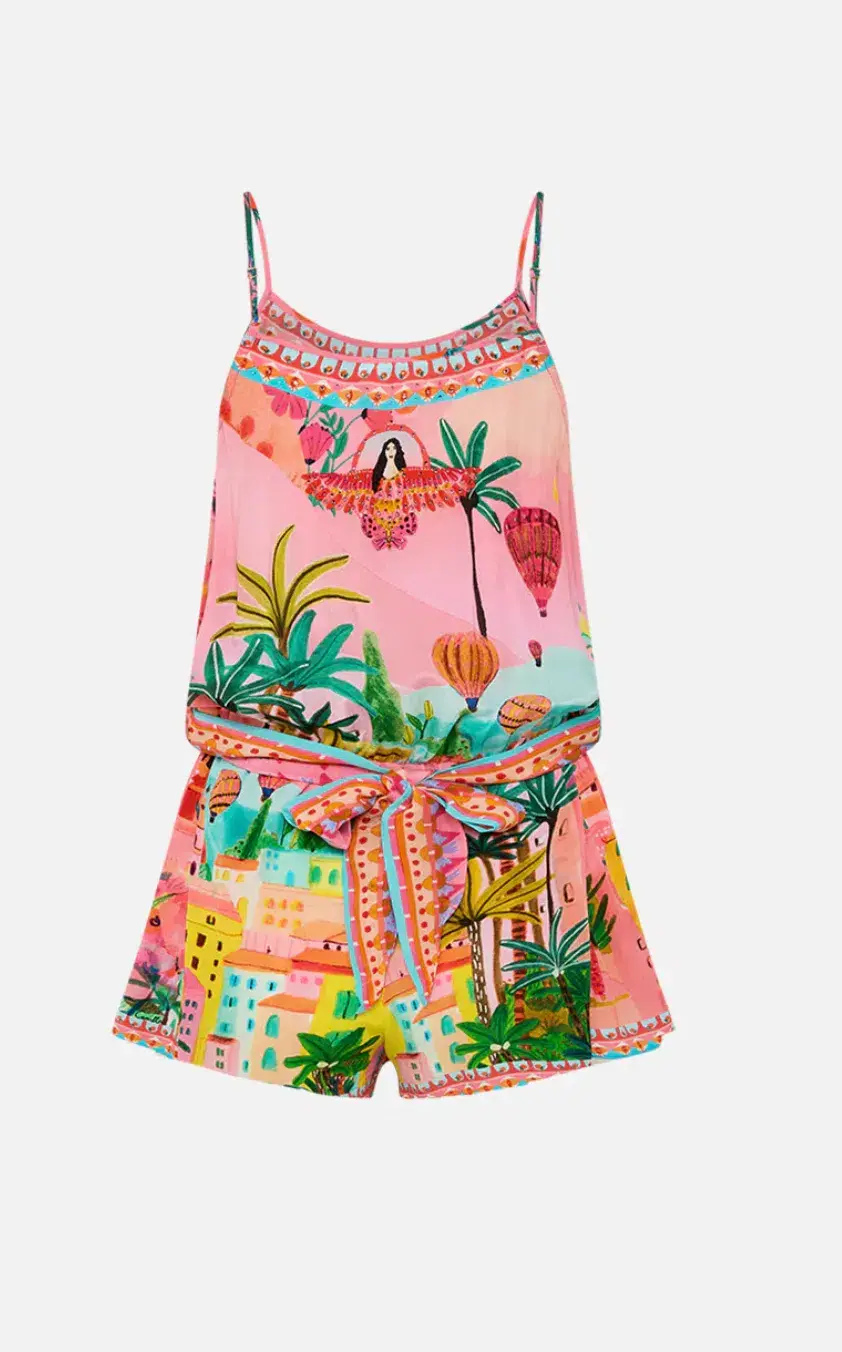 Camilla Shoestring Strap Playsuit in Sister Sunset Size L / AU 12 - Image 6