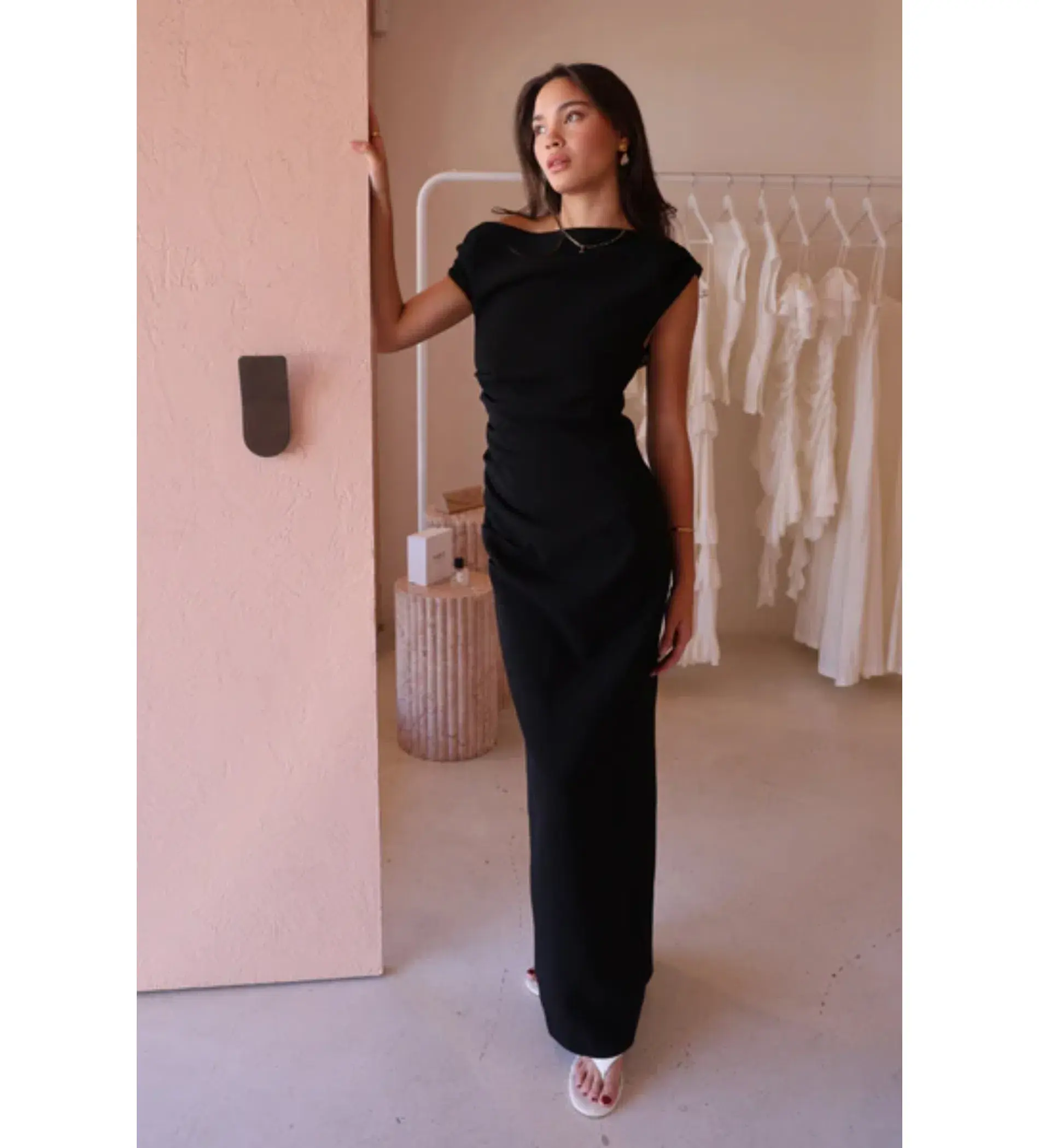 By Nicola Vivian Crepe Maxi Dress Black Size 14 - Image 1