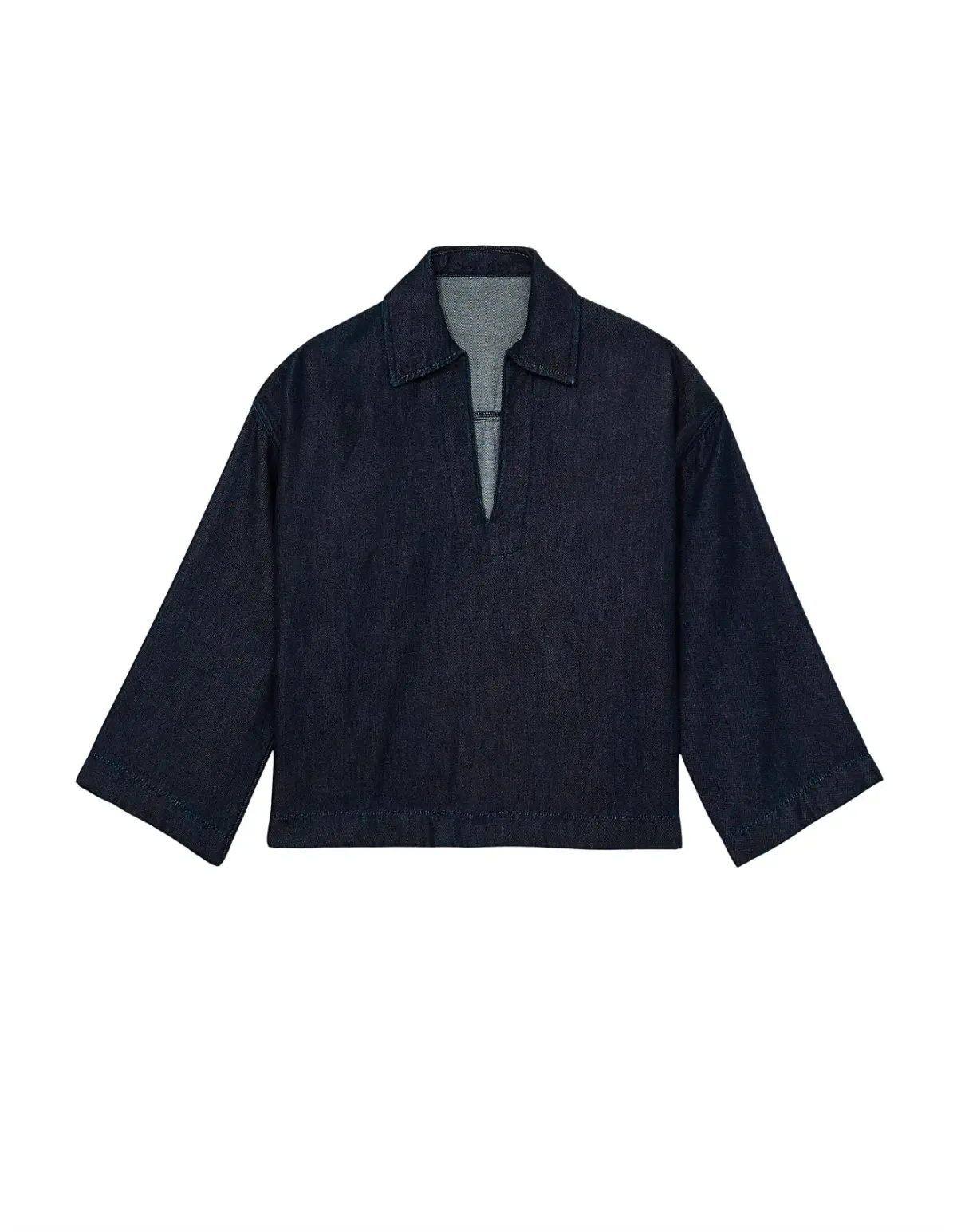 Reiss Reed Deep V Woven Top in Indigo Size UK 12 / AU 12 - Image 4