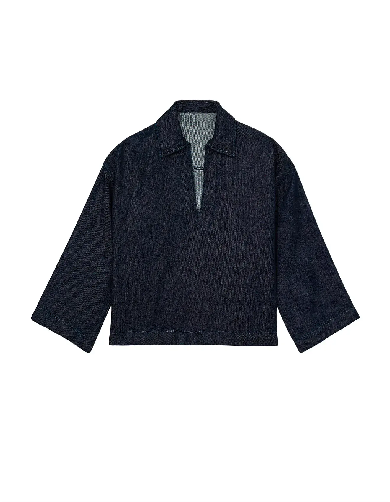 Reiss Reed Deep V Woven Top in Indigo Size UK 12 / AU 12 - Image 4