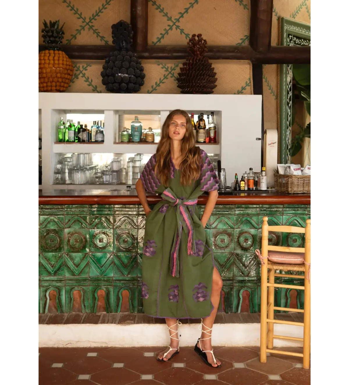 Pippa Holt No.692 Midi Kaftan Multi One Size - Image 1