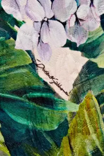 Dolce & Gabbana Hydrangea Print Shift Mini Dress Floral Size 6 - Image 4