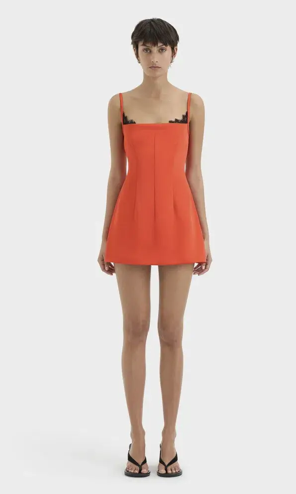 Sir The Label Poppy Contoured Mini Dress Orange Size 1 / Aus 8 - Image 1