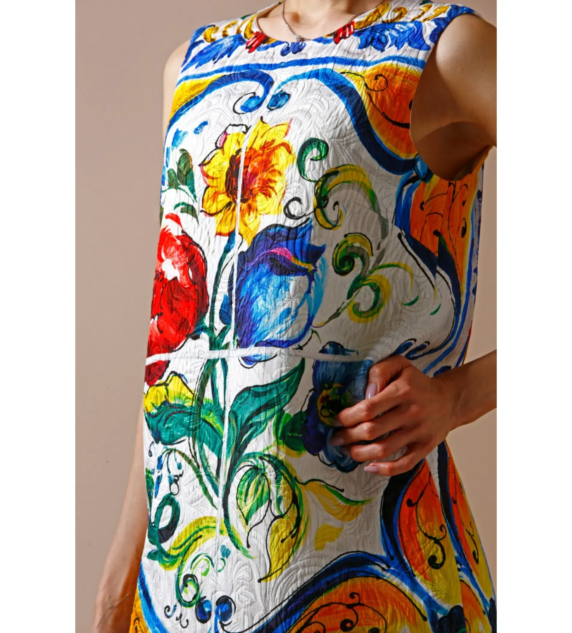 Dolce & Gabbana Majolica Print Mini Dress Multi Size AU 6 - Image 2
