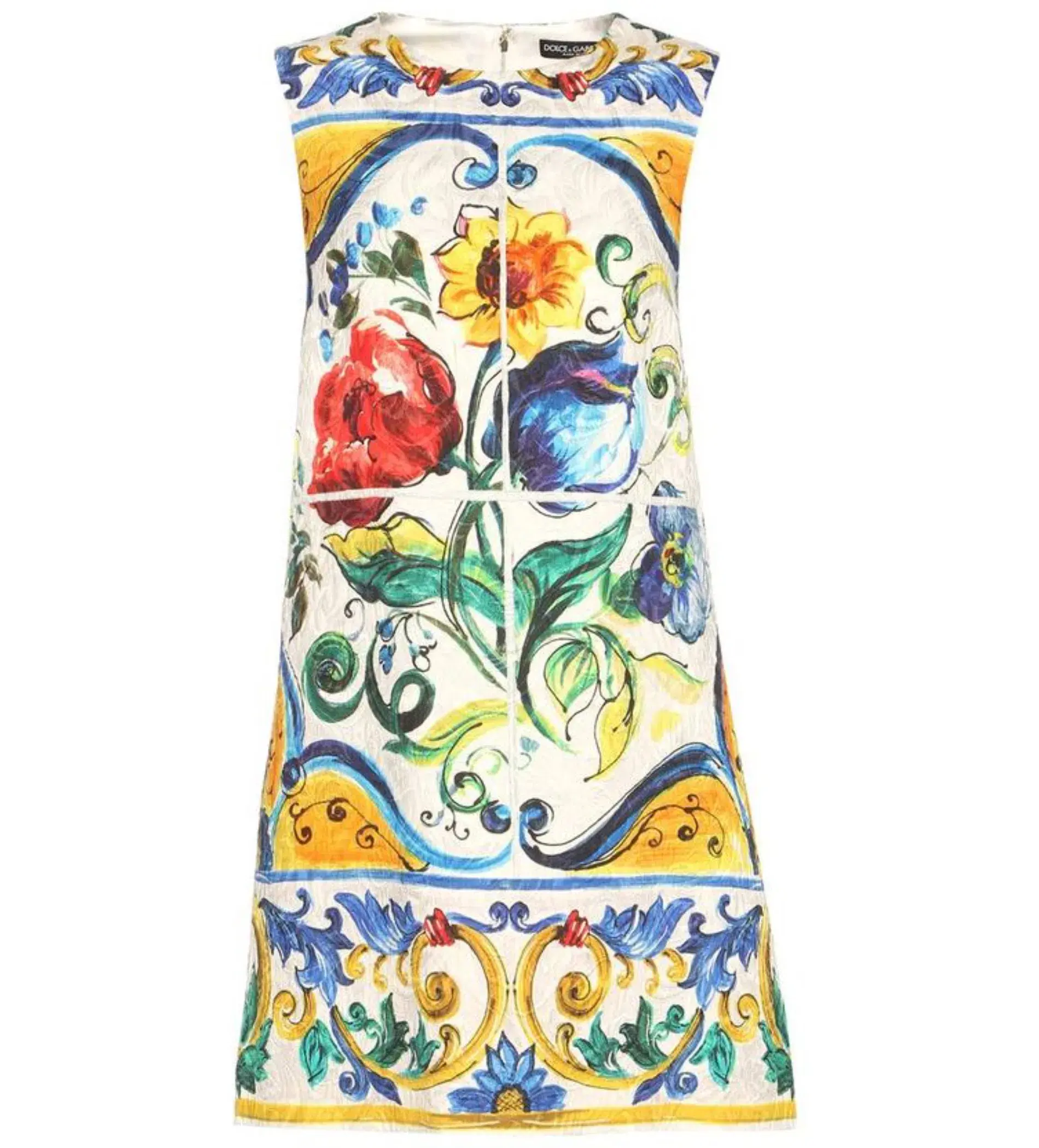 Dolce & Gabbana Majolica Print Mini Dress Multi Size AU 6 - Image 4