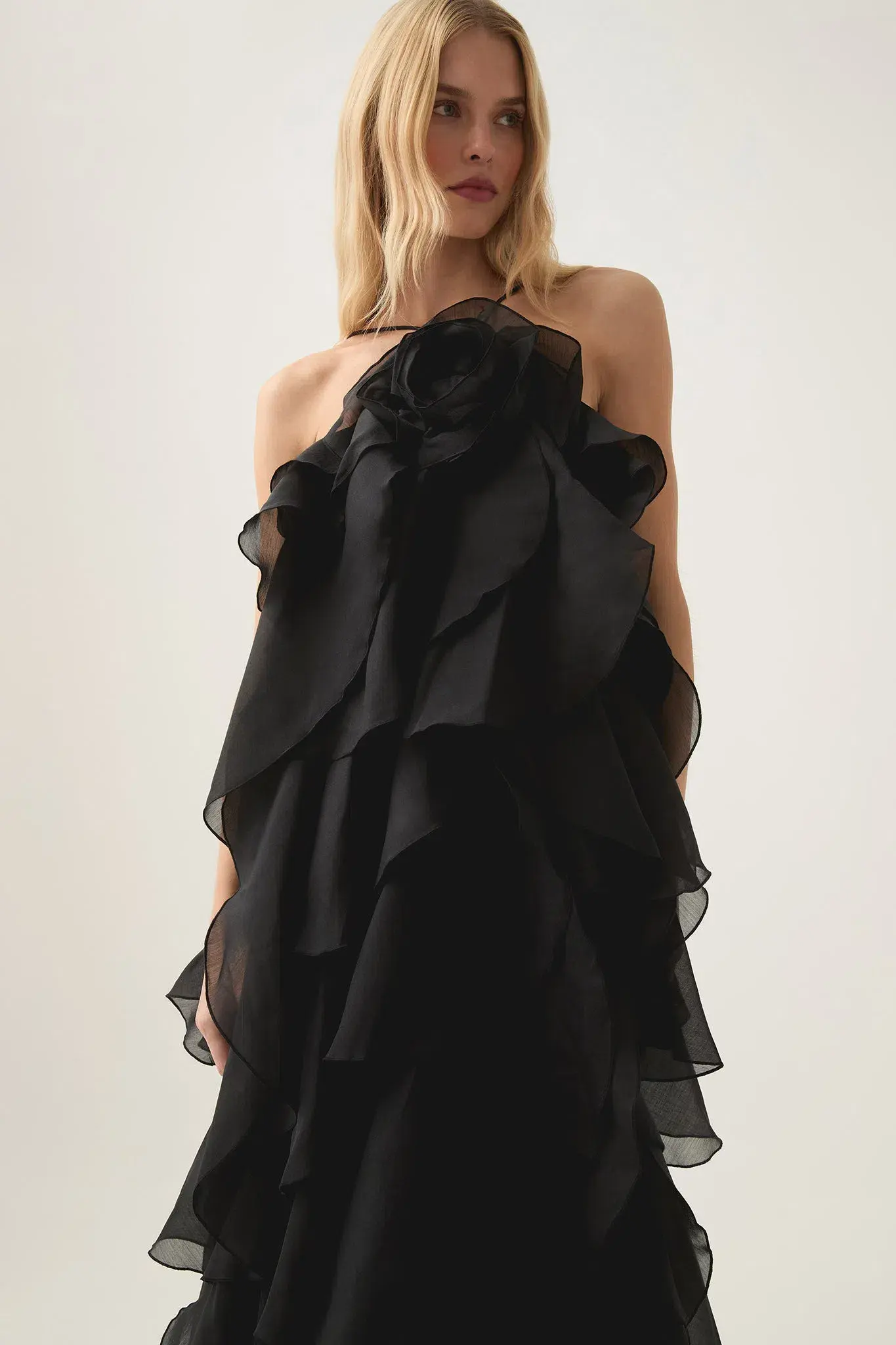 Aje Pandorea Layered Maxi Dress Black Size 10 - Image 2