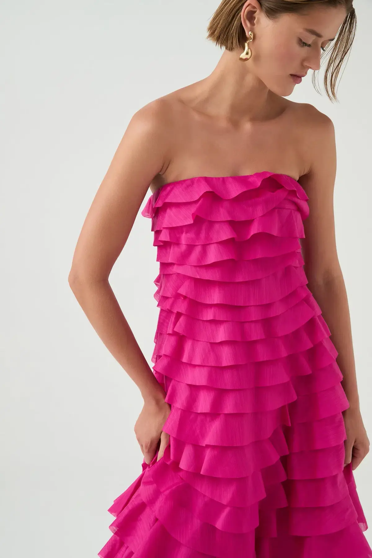  Aje Fleur Pleated Gown Pink Size 8  - Image 8