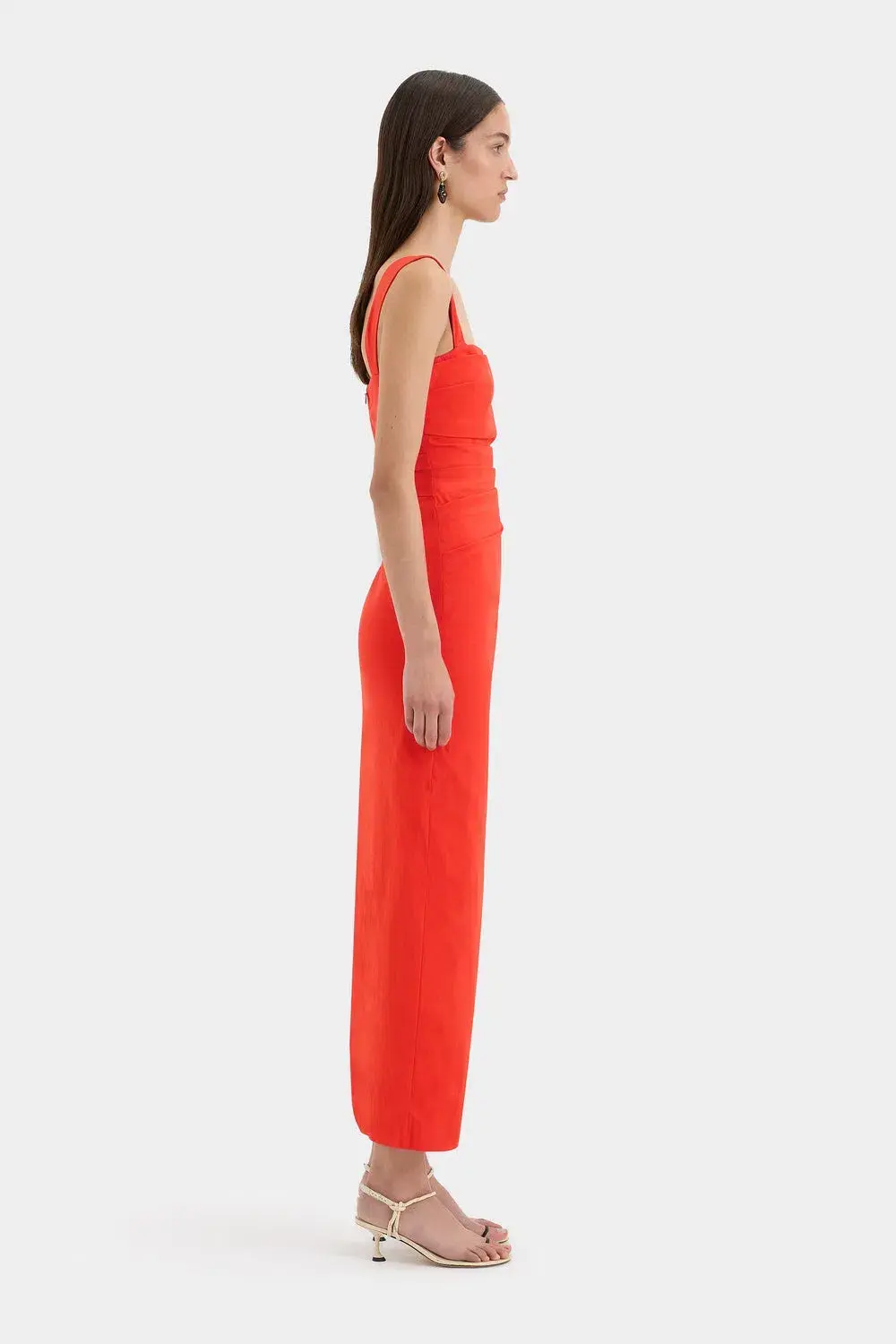 Sir the Label Dahlia Balconette Gown Tangerine AU 12 for rent on The Volte - main image