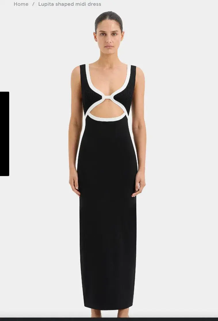 Sir the Label Lupita Shaped Midi Dress - Image 1