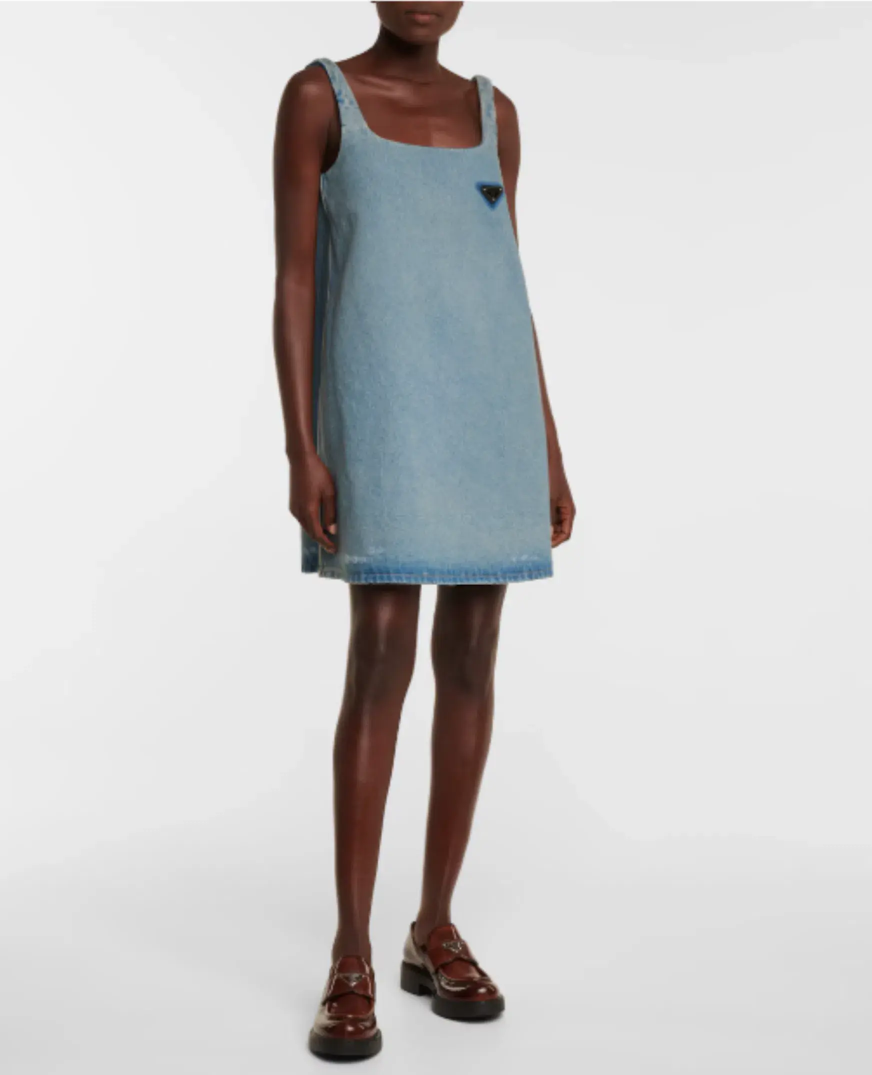 Prada Denim Mini Dress Size 8 - Image 1