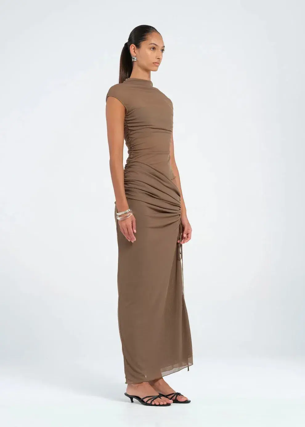 Benni Milo Mesh Maxi in Mushroom Size S/AU 8 - Image 2
