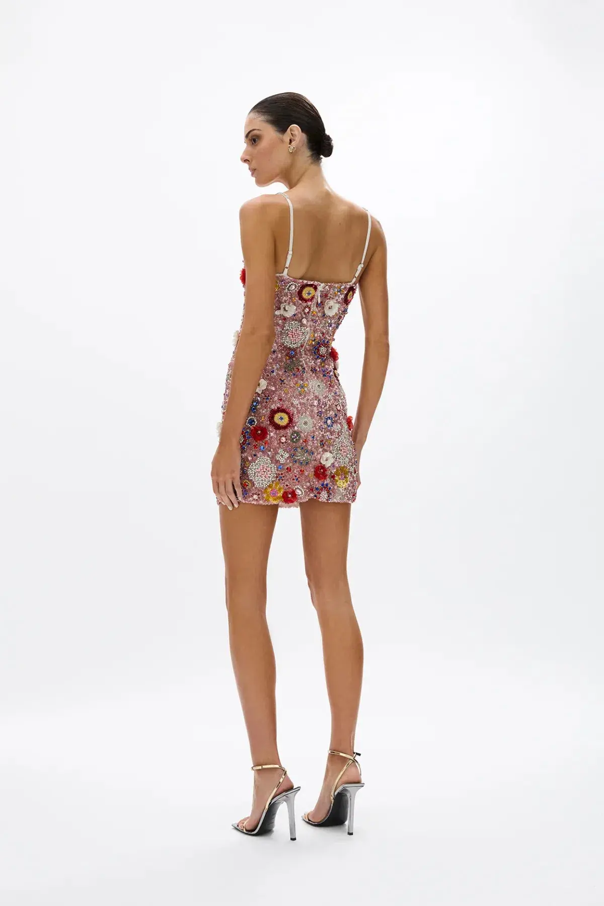 Rachel Gilbert Francesca Mini Dress Pink Multi Size 0 / AU 6 - Image 5