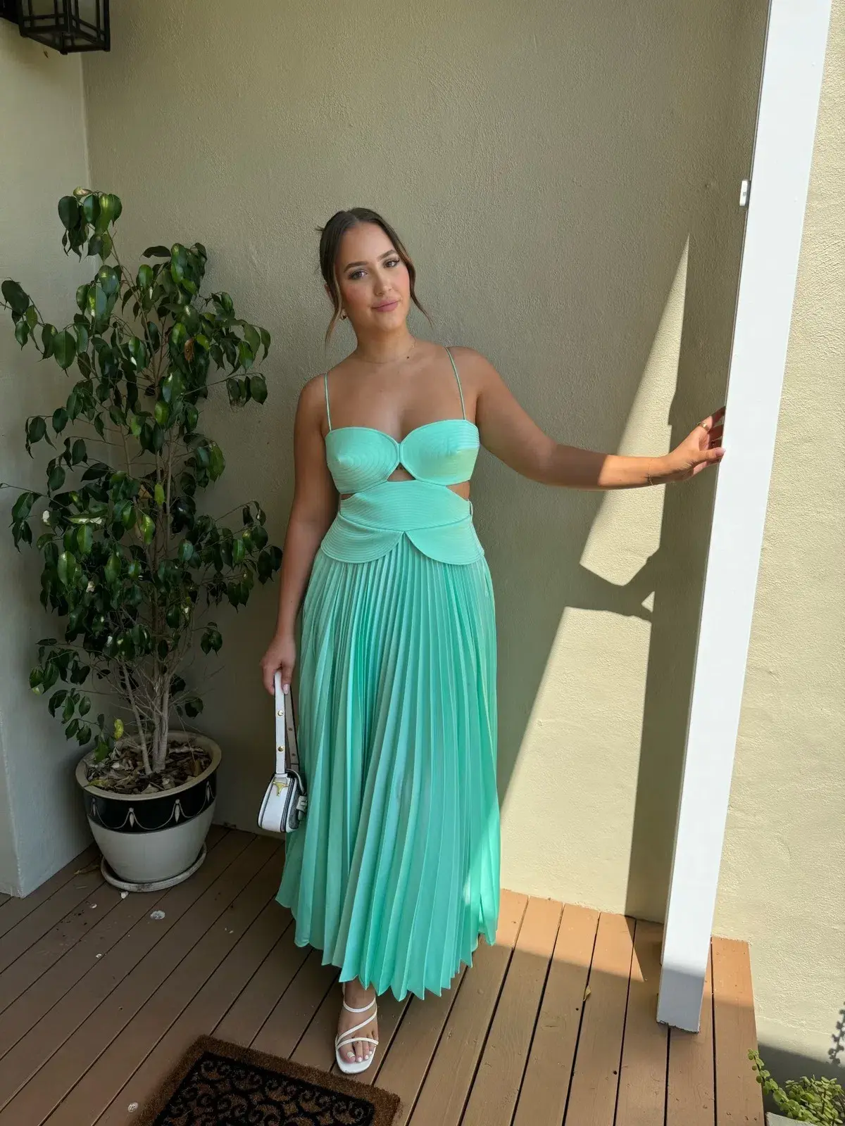 Acler Atholton Midi Dress in Arctic Mint Size AU 10  - Image 5