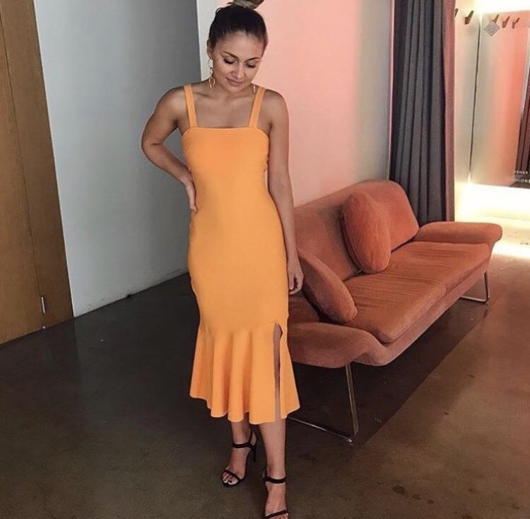 Finders Keepers Tribute Sorbet Midi Dress Yellow  Size 10 - Image 3
