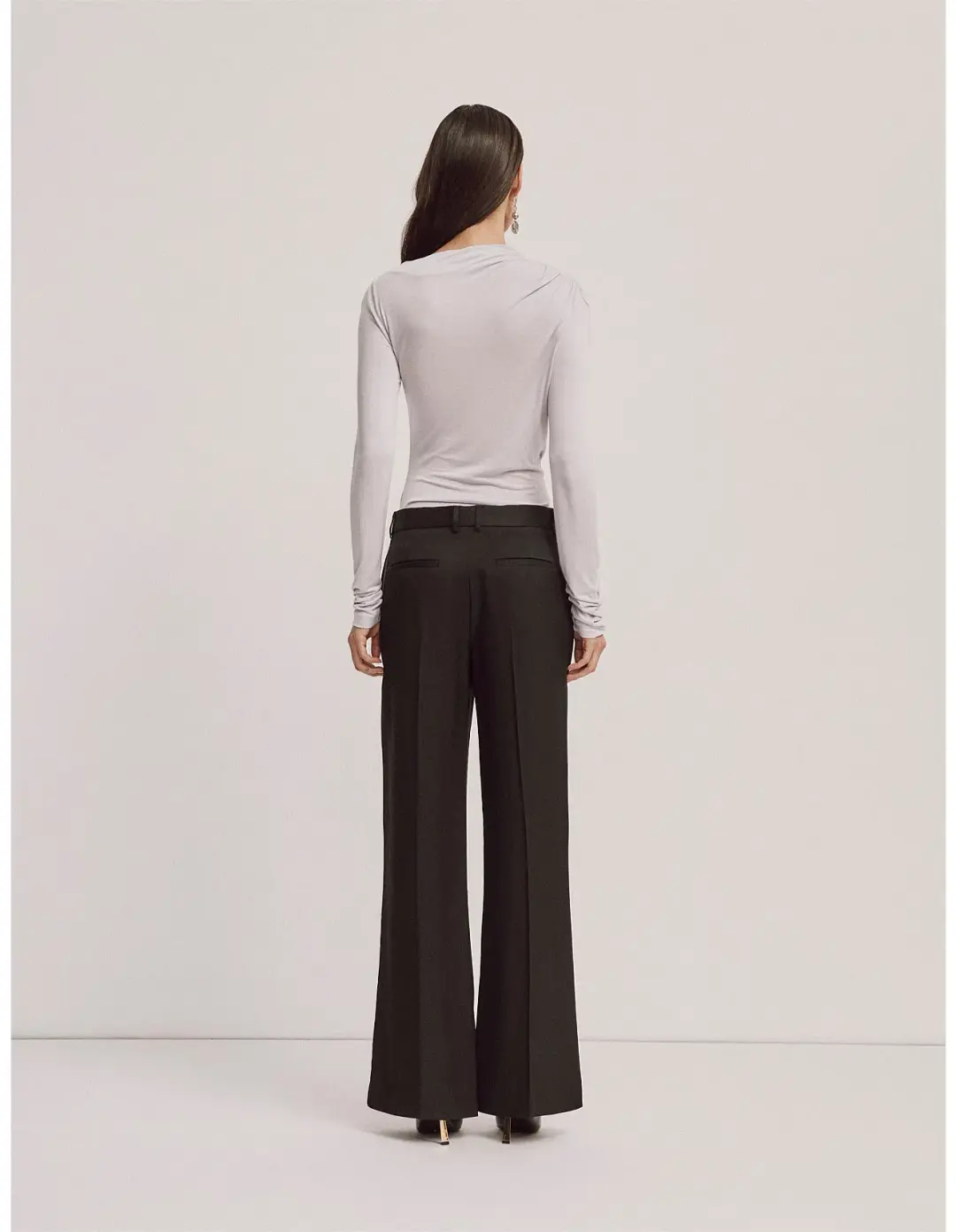 Ninety Percent Iphis Draped Long Sleeve Top in Enoki Mushroom Size M/ AU 12 for rent on The Volte - main image