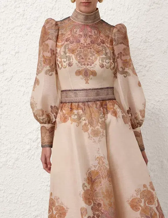 Zimmermann Illustration Bodice Top in Cream Paisley Size 2 / AU 12 - Image 2