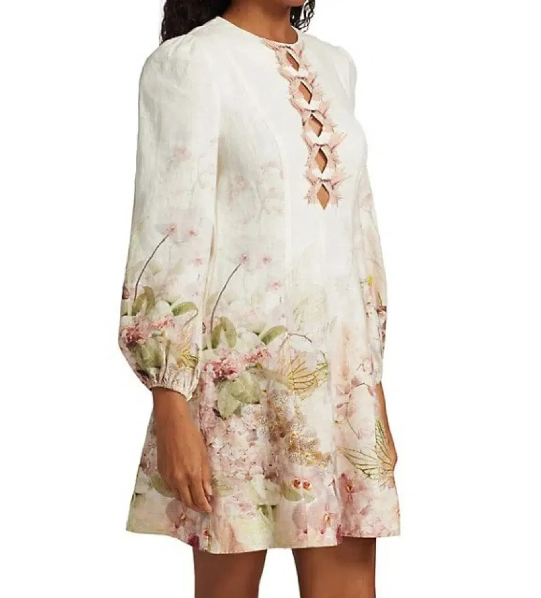 Zimmermann Dancer Hummingbird Mini Dress Multi Size 1/AU 10 - Image 2