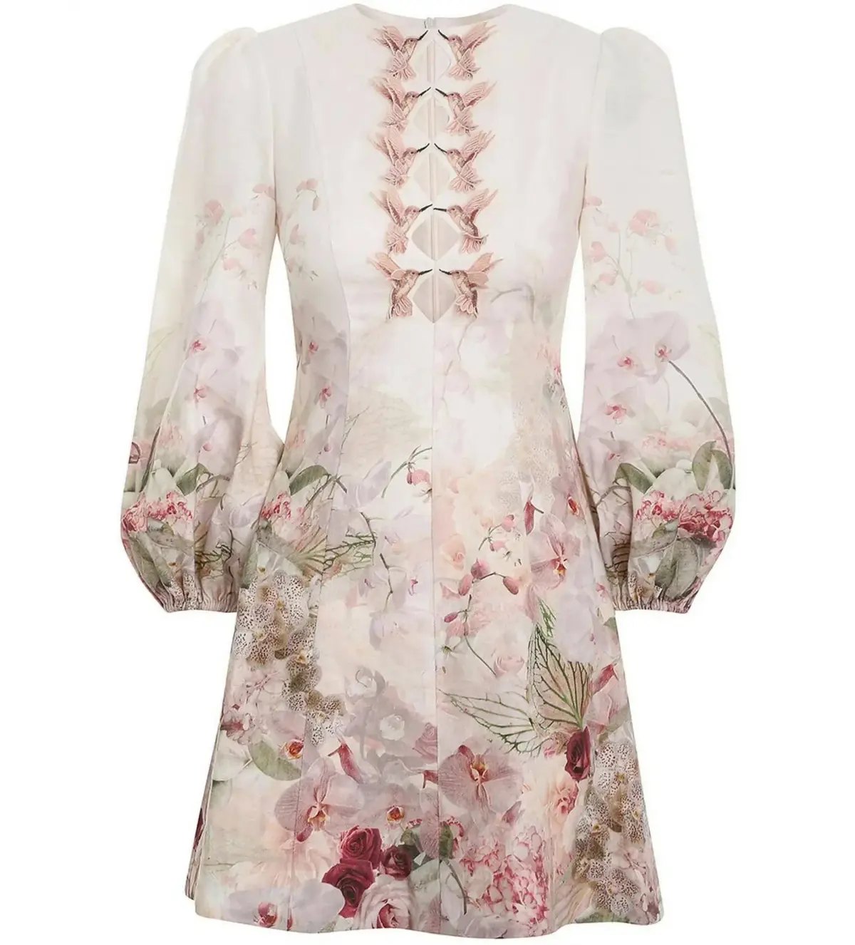 Zimmermann Dancer Hummingbird Mini Dress Multi Size 1/AU 10 - Image 4