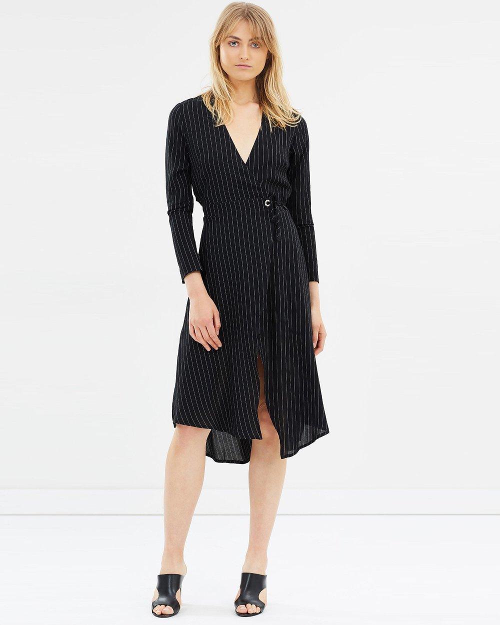 PFEIFFER Verona Wrap Dress Black Size 12 - Image 1