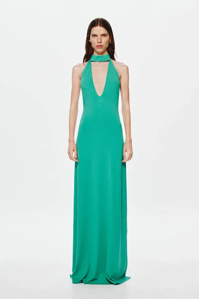 Misha Maybel Jersey Dress Green Size 12 for rent on The Volte - main image