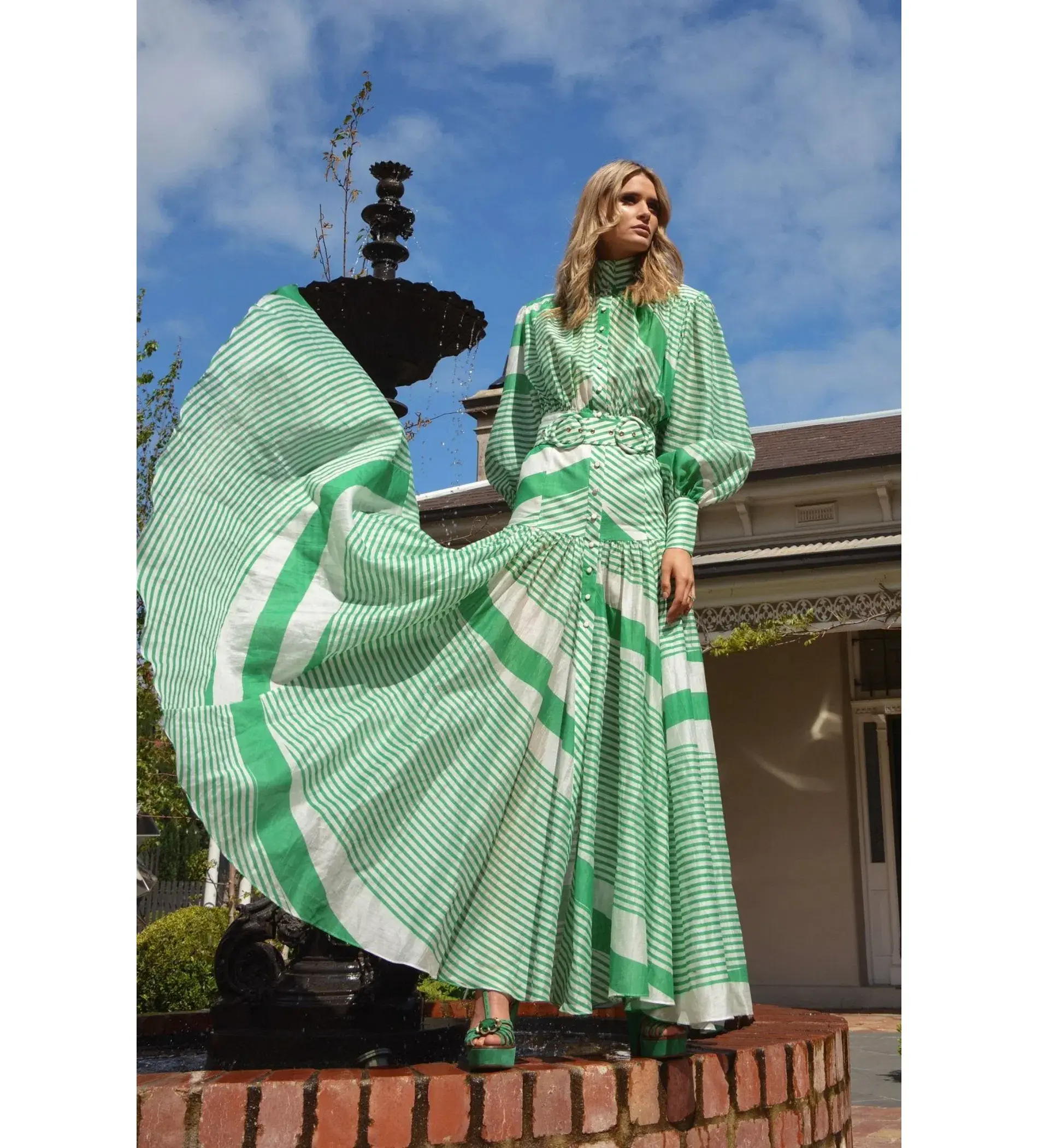 Mackenzie Mode Mackenzie Maxi Dress Green Size 8 - Image 1