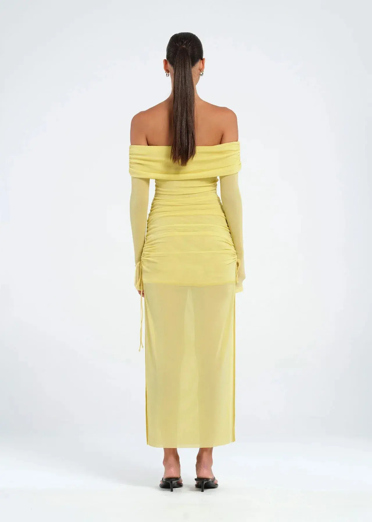 Benni Blaire Midi Dress Lemon Size AU 8 - Image 3