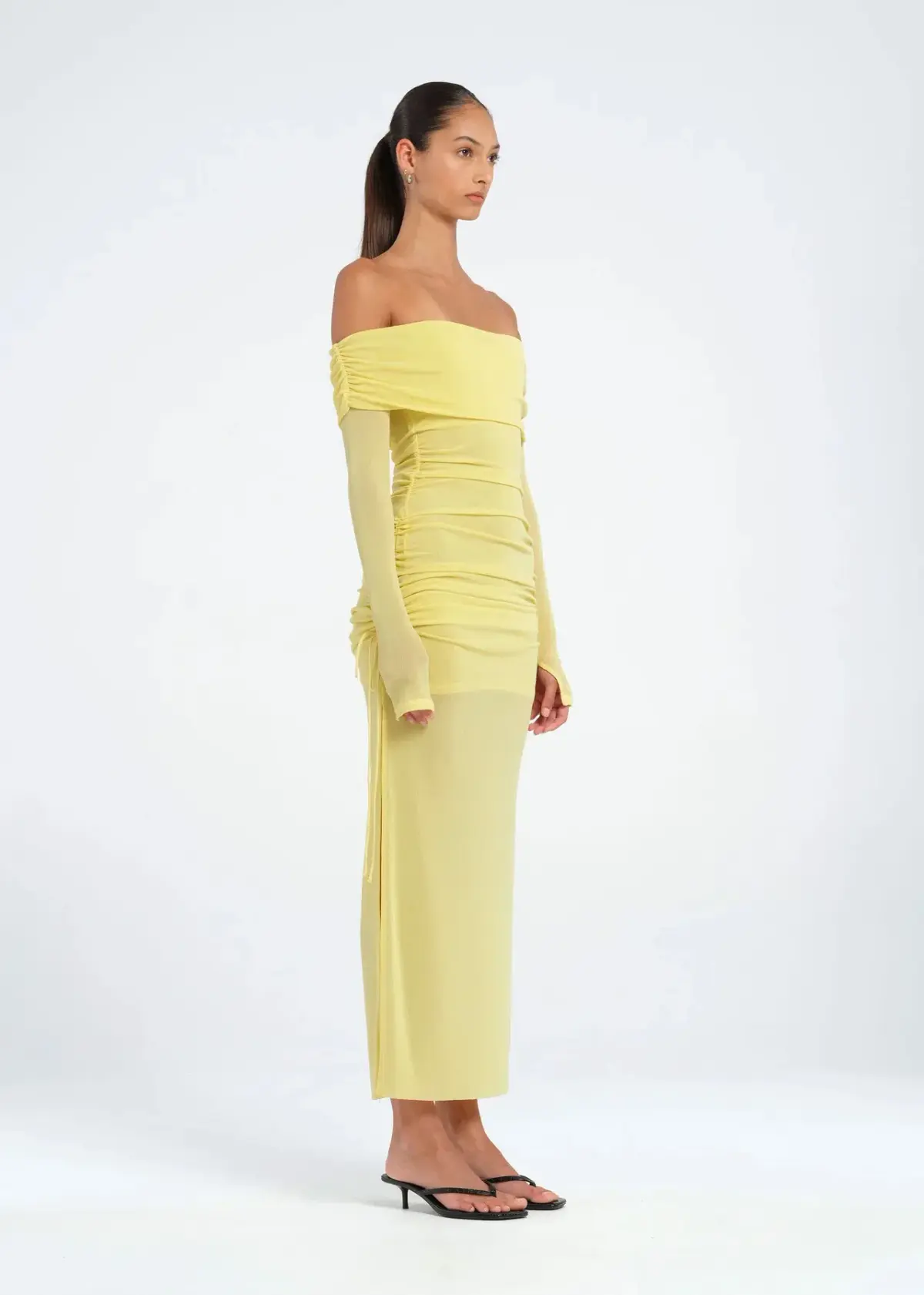 Benni Blaire Midi Dress Lemon Size AU 8 - Image 2