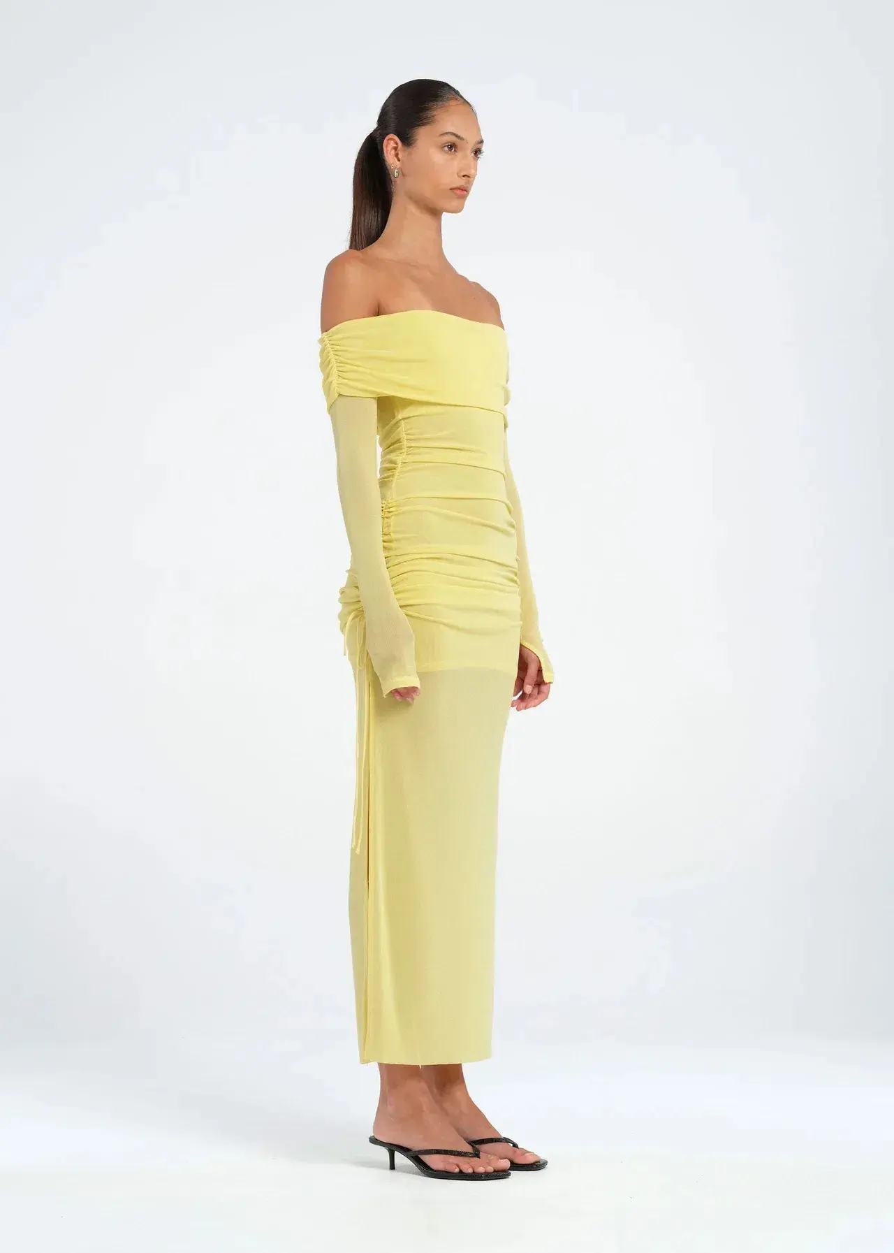 Benni Blaire Midi Dress Lemon Size AU 8 - Image 2