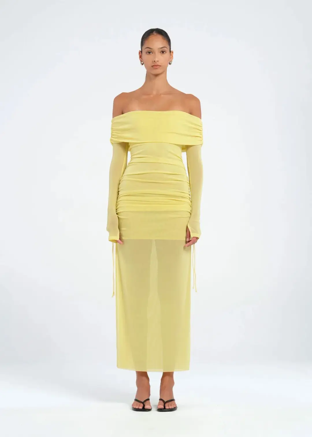 Benni Blaire Midi Dress Lemon Size AU 8 for rent on The Volte - main image