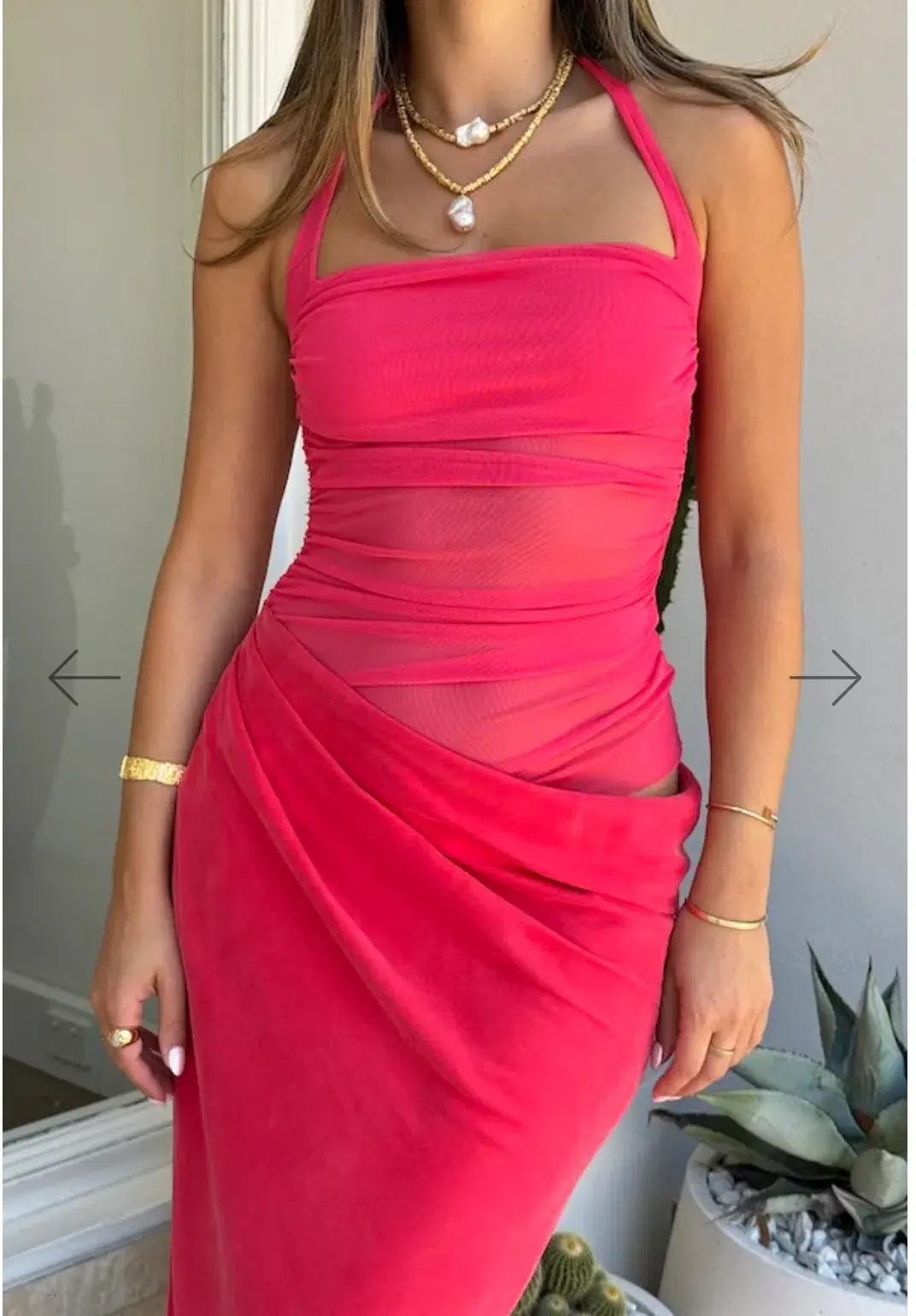 BENNI Gina Maxi Dress Watermelon Size AU 8 - Image 5