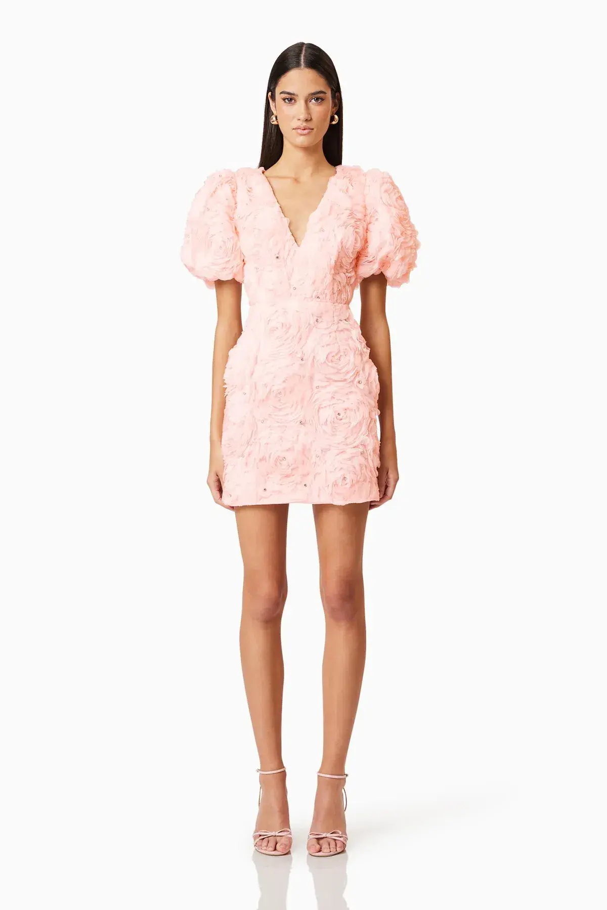 Elliatt Rosella 3D Mini Dress in Pink Size 10 - Image 2