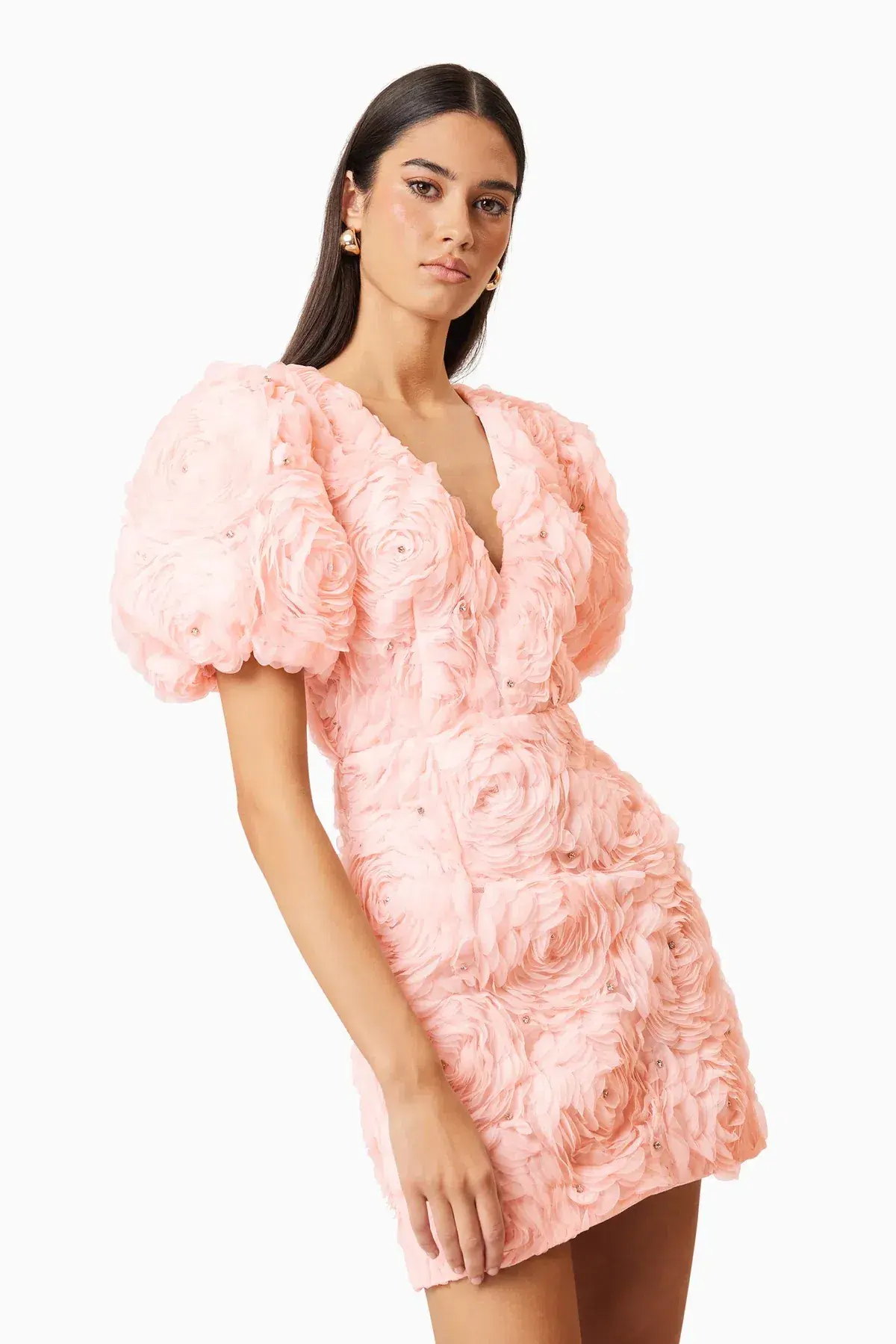 Elliatt Rosella 3D Mini Dress in Pink Size 10 - Image 1