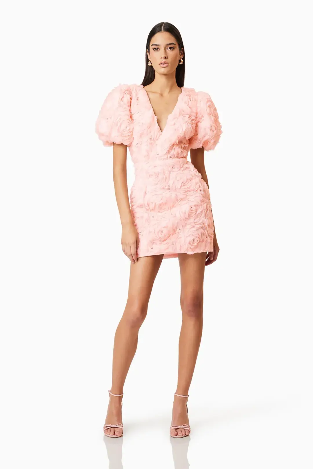 Elliatt Rosella 3D Mini Dress in Pink Size 10 for rent on The Volte - main image