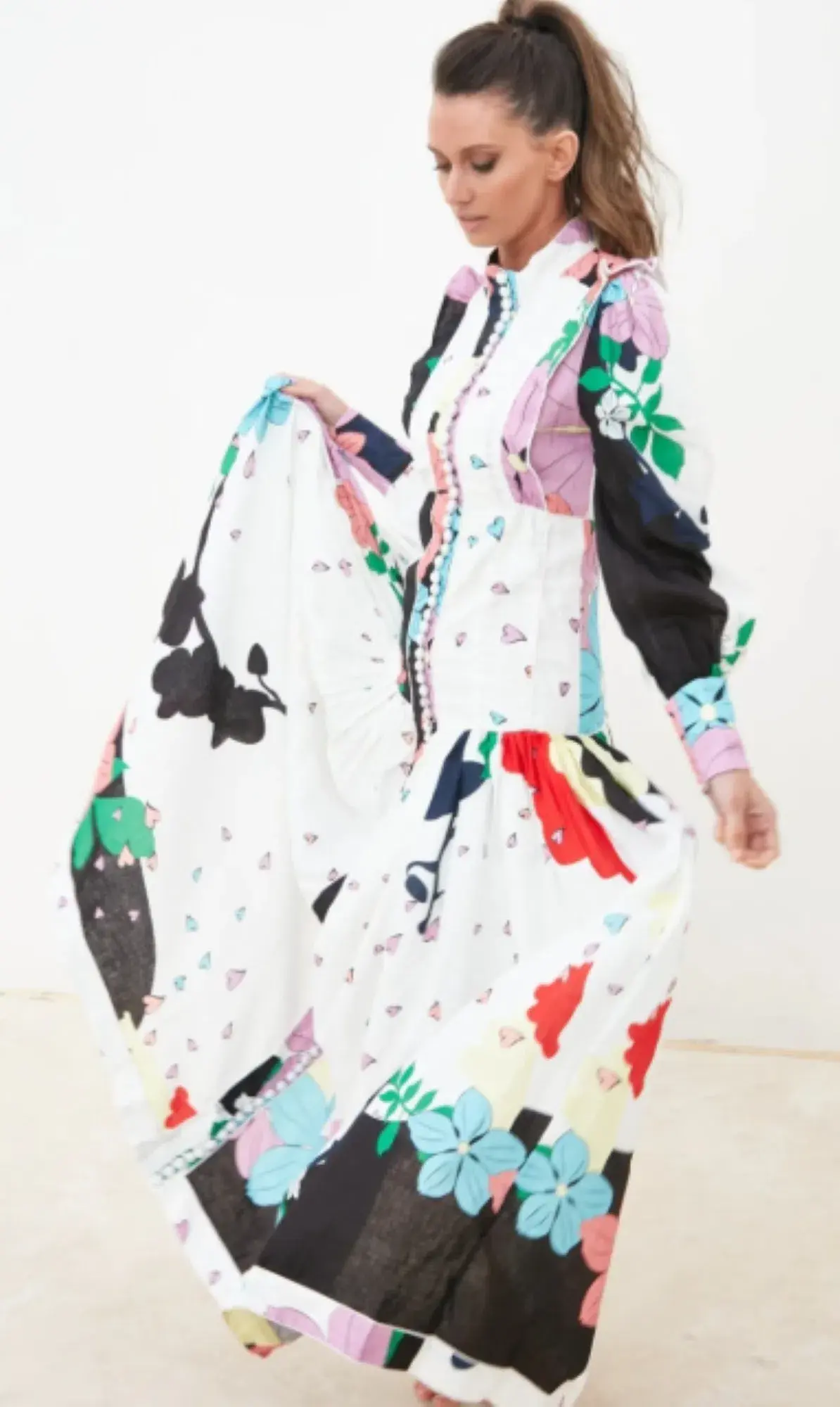Mackenzie Mode Button Me Up Maxi Love Hearts Size 10 - Image 1