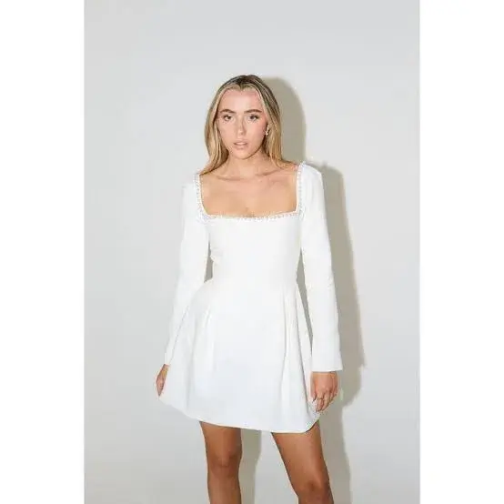 Odd Muse The Ultimate Muse Pearl Mini Dress White Size 10 - Image 5