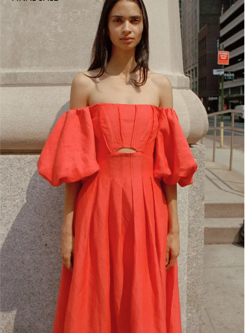 Aje Eugenie Midi Red Dress Size 8 - Image 2