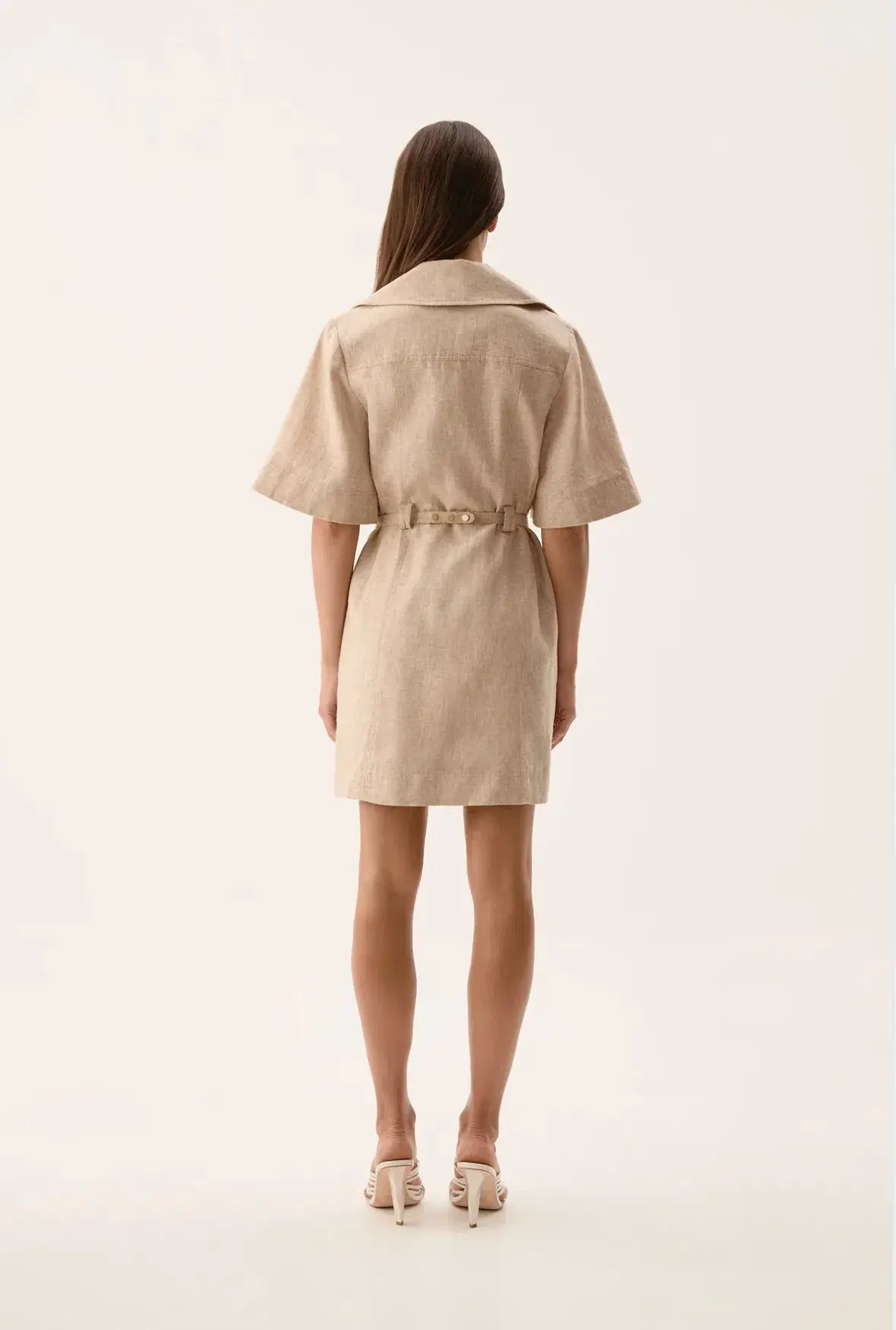 Aje Morgan Mini Dress Dune Beige Size 8 - Image 2