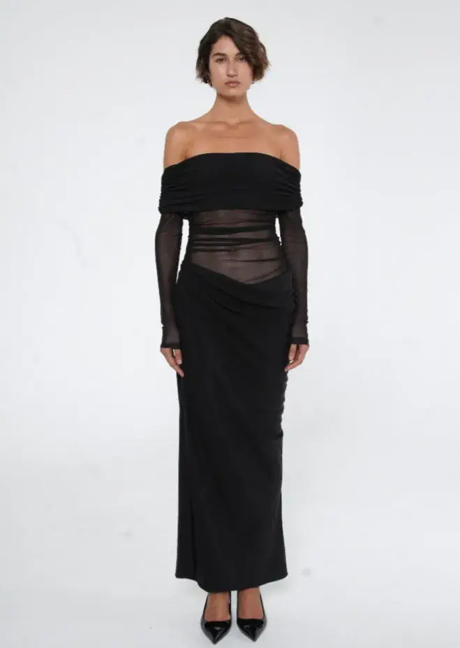 Benni Yasmin Off-Shoulder Maxi Dress Size 8 - Image 3