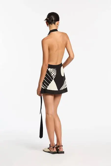 Sir The Label Realisme Mini Halter Wrap Dress Size 6 - Image 7
