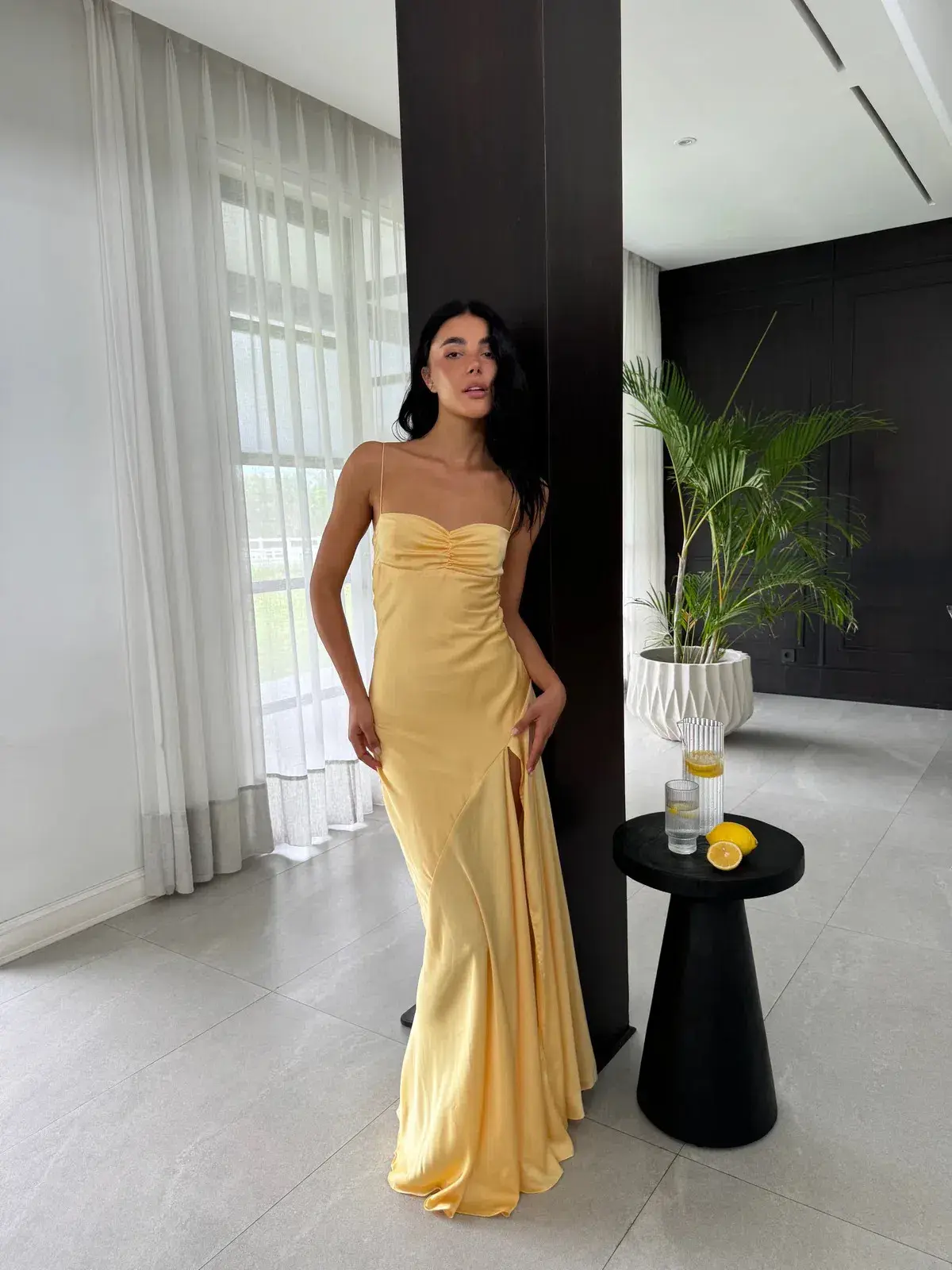 HNTR The Label Gaia Gown Gold Sun Size AU 6 - Image 1