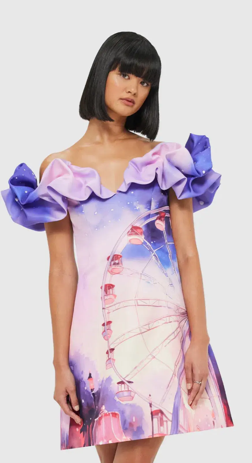 Leo Lin Bella Off Shoulder Bustier Mini Dress Size AU 12 - Image 3