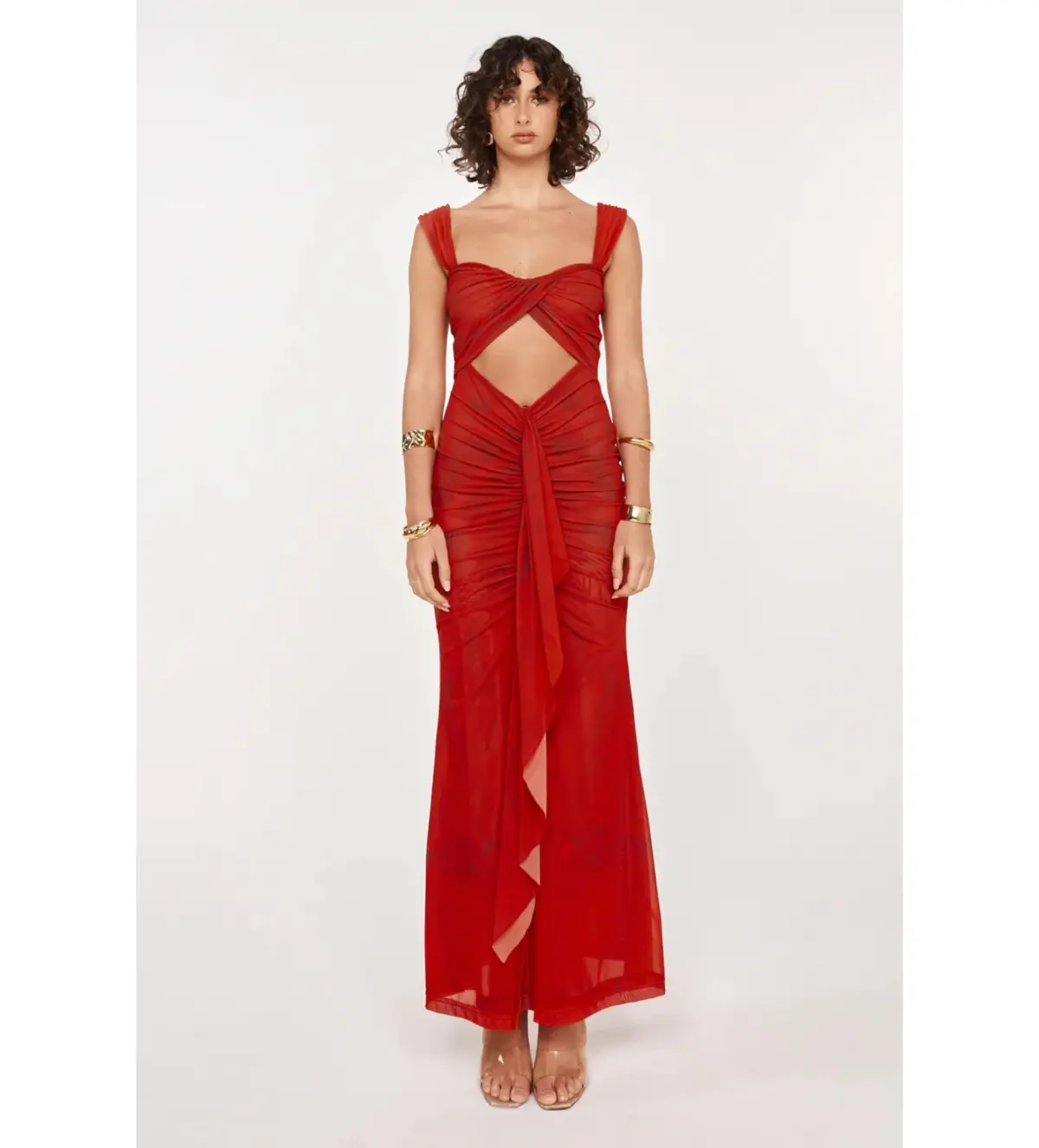 She is Ollá Imogen Maxi Dress in Cherry Red Size AU 10 - Image 1