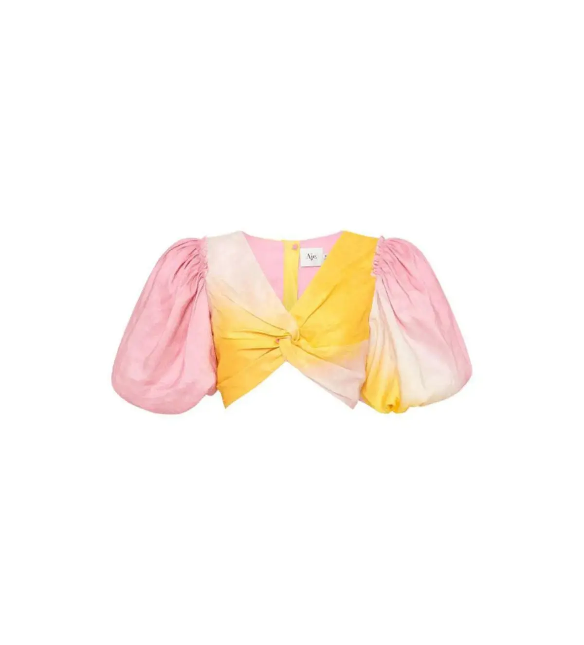 Aje Cloud Burst Puff Sleeve Cropped Top & Midi Skirt AU 8 - Image 8