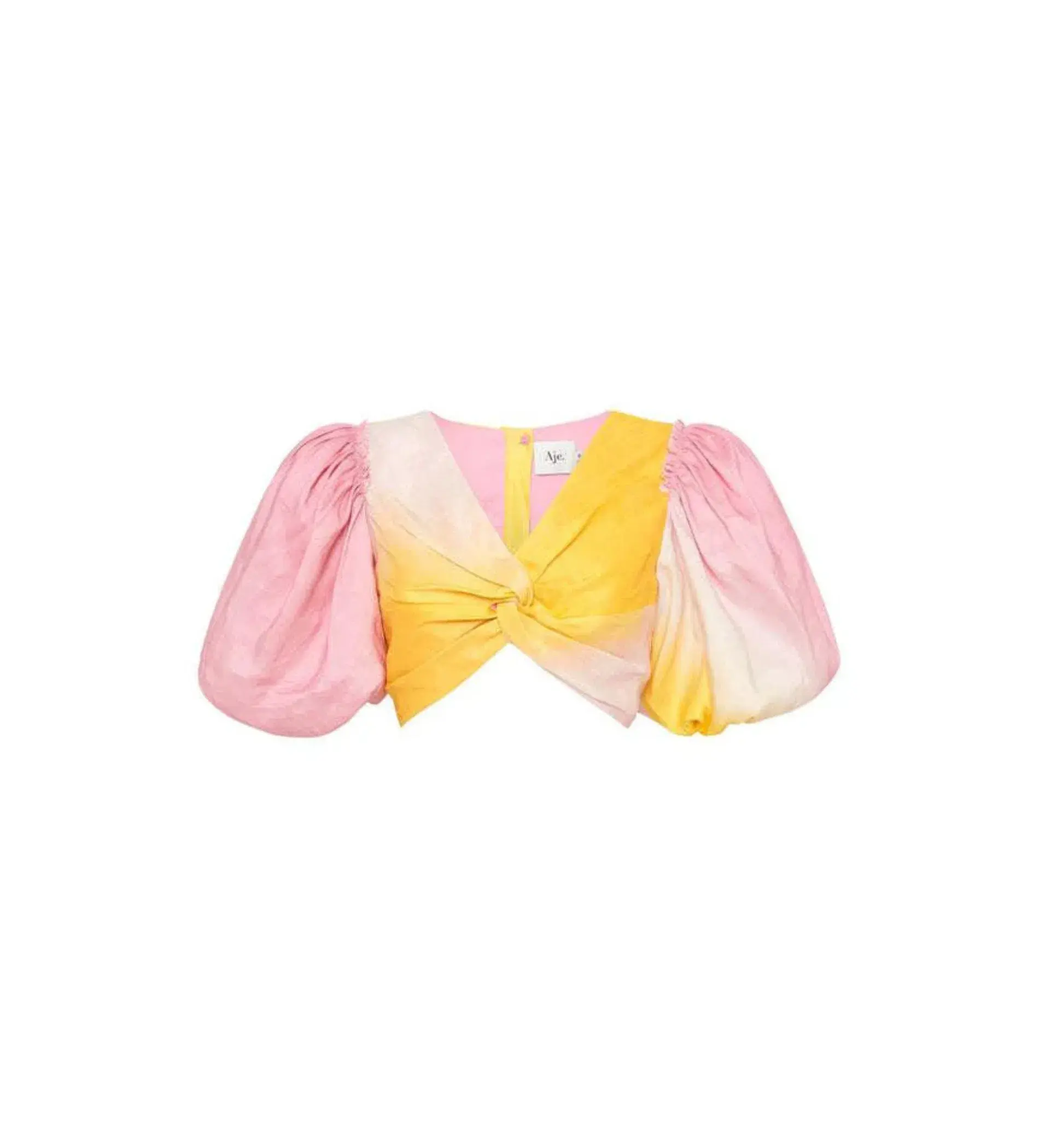 Aje Cloud Burst Puff Sleeve Cropped Top & Midi Skirt AU 8 - Image 8