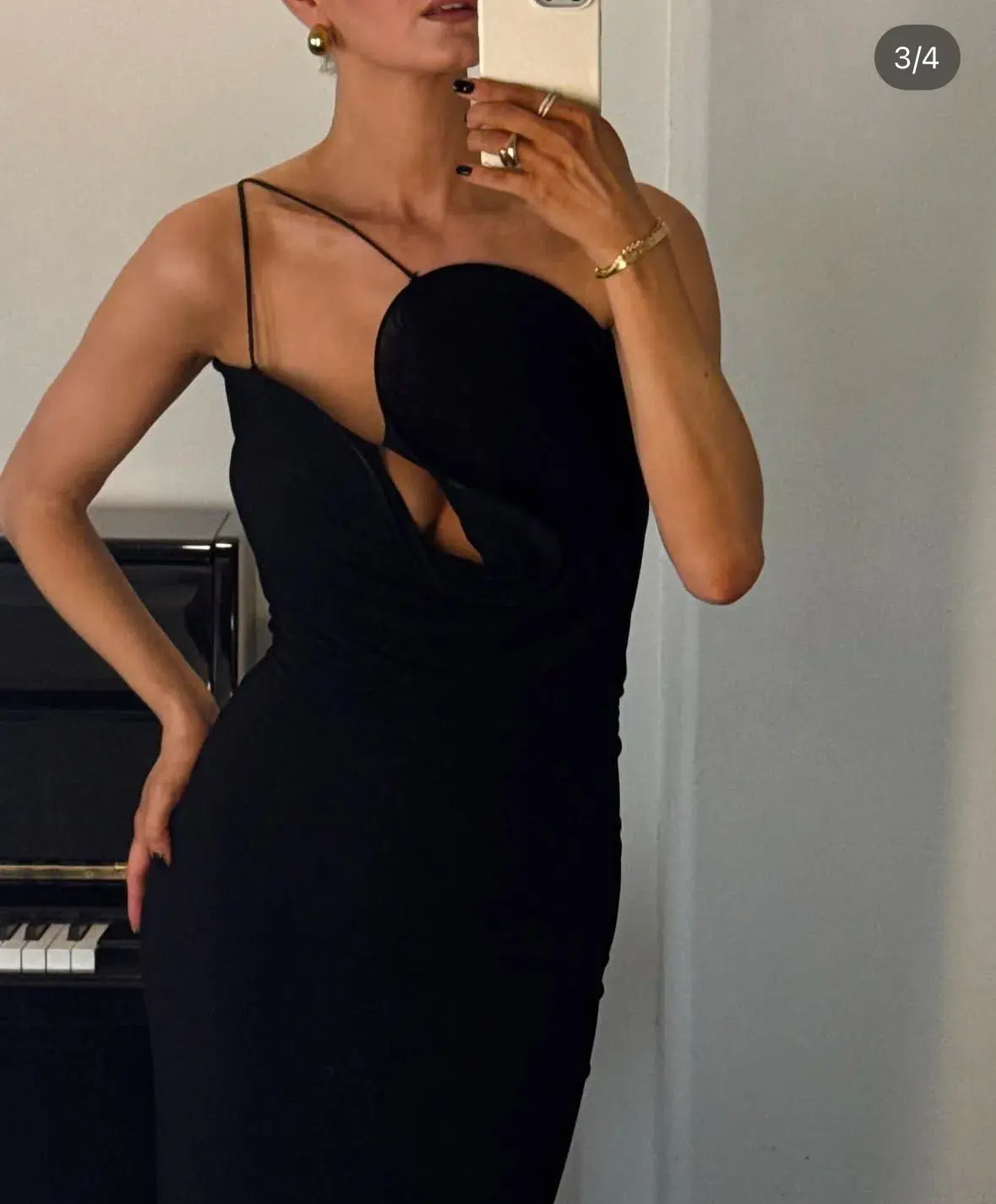 Christopher Esber Wave Coil Maxi Dress Black Size 8 - Image 3